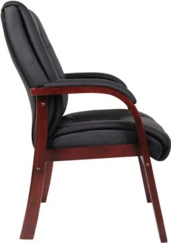 Boss Mid Back Wood Finished Guest Chair [B8999] -Office Chairs Unlimited Shop boss mid back wood finished guest chair b8999 c 29311744999575