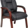 Boss Mid Back Wood Finished Guest Chair [B8999] -Office Chairs Unlimited Shop boss mid back wood finished guest chair b8999 c cherry 31531739414679