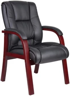 Boss Mid Back Wood Finished Guest Chair [B8999] -Office Chairs Unlimited Shop boss mid back wood finished guest chair b8999 c maple 31686602883223