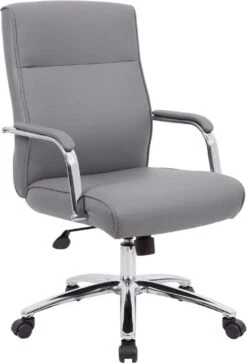 Boss Modern Executive Conference Chair [B696C-BK] -Office Chairs Unlimited Shop boss modern executive conference chair b696c bk grey 31675492106391