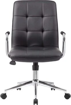 Boss Modern Office Chair With Chrome Arms [B331-BK] -Office Chairs Unlimited Shop boss modern office chair with chrome arms b331 bk 31630426767511