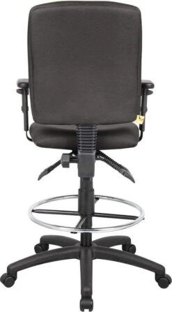 Boss Multi-Function Fabric Drafting Stool [B1635-BK] -Office Chairs Unlimited Shop boss multi function fabric drafting stool b1635 bk 29397603811479