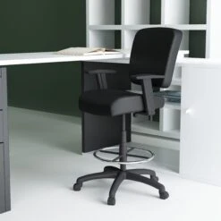 Boss Oversized Drafting Stool [B1681-BK] -Office Chairs Unlimited Shop boss oversized drafting stool b1681 bk 36583264813304