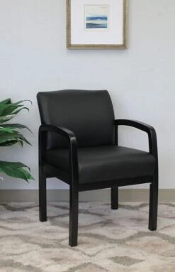 Boss Quick Assembly Wood Guest Chair [B9580BK-BK] -Office Chairs Unlimited Shop boss quick assembly wood guest chair b9580bk bk 36907911446776
