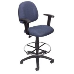 Boss Sculptured Seat & Back Drafting Chair [B1616] -Office Chairs Unlimited Shop boss sculptured seat amp back drafting chair b1616 blue be standard casters included 29385728688279