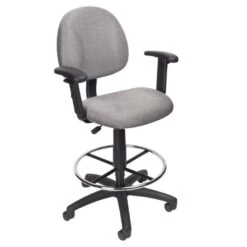 Boss Sculptured Seat & Back Drafting Chair [B1616] -Office Chairs Unlimited Shop boss sculptured seat amp back drafting chair b1616 grey gy standard casters included 29385723707543