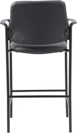 Boss Square Back Diamond Stool With Arm In Black Caressoft [B169503-CS] -Office Chairs Unlimited Shop boss square back diamond stool with arm in black caressoft b169503 cs 31691903369367