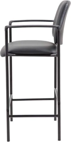 Boss Square Back Diamond Stool With Arm In Black Caressoft [B169503-CS] -Office Chairs Unlimited Shop boss square back diamond stool with arm in black caressoft b169503 cs 31691924603031