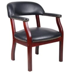 Boss Traditional Captain's Guest Chair [B9540] -Office Chairs Unlimited Shop boss traditional captain s guest chair b9540 black bk no casters 31641653313687