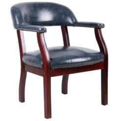 Boss Traditional Captain's Guest Chair [B9540] -Office Chairs Unlimited Shop boss traditional captain s guest chair b9540 blue be no casters 31642053673111