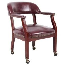 Boss Traditional Captain's Guest Chair [B9540] -Office Chairs Unlimited Shop boss traditional captain s guest chair b9540 oxblood by add casters 5 00 31642420969623