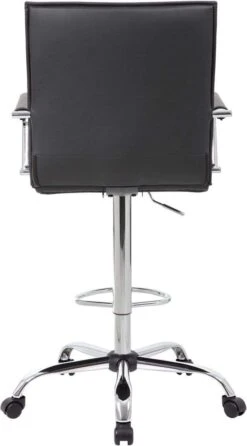 Boss Vinyl Ribbed Drafting Stool [B16533C-BK] -Office Chairs Unlimited Shop boss vinyl ribbed drafting stool b16533c bk 29401509560471