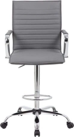 Boss Vinyl Ribbed Drafting Stool [B16533C-BK] -Office Chairs Unlimited Shop boss vinyl ribbed drafting stool b16533c bk 31579397259415