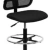Contoured Mid Back Mesh Stool [WL-A277-BK-D-GG] -Office Chairs Unlimited Shop contoured mid back mesh stool wl a277 bk d gg black no arms 31557891293335