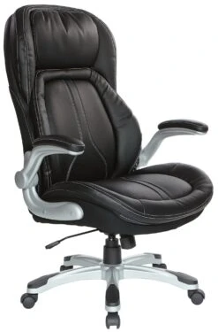 Deluxe Bonded Leather Executive Chair With Flip-Up Arms [ECH620636]