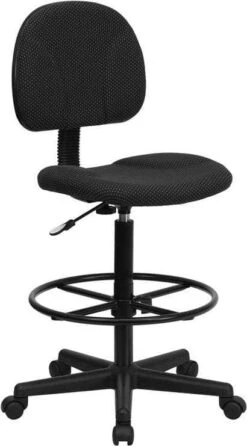 Flash Adjustable Range Drafting Chair [BT-659-BLK-GG]