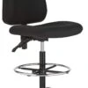 Harwick Contoured Counter Height Bank Teller Chair [100KE] -Office Chairs Unlimited Shop harwick contoured counter height bank teller chair 100ke black no arms standard rolling casters included 31667761905815