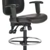 Harwick Ergonomic Leather Drafting Chair [6058C-D-L] -Office Chairs Unlimited Shop harwick ergonomic leather drafting chair 6058c d l genuine leather black standard rolling casters included 13691916353676
