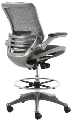 Harwick Evolve All Mesh Heavy Duty Drafting Chair - Gunmetal Finish [2250D-BK] -Office Chairs Unlimited Shop harwick evolve all mesh heavy duty drafting chair gunmetal finish 2250d bk 31568796844183