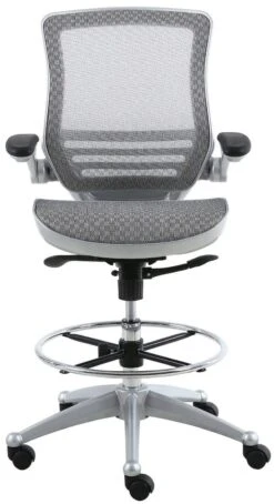 Harwick Evolve All Mesh Heavy Duty Drafting Chair - Platinum Finish [2250D-GY] -Office Chairs Unlimited Shop harwick evolve all mesh heavy duty drafting chair platinum finish 2250d gy 13691922219148