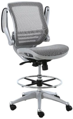Harwick Evolve All Mesh Heavy Duty Drafting Chair - Platinum Finish [2250D-GY] -Office Chairs Unlimited Shop harwick evolve all mesh heavy duty drafting chair platinum finish 2250d gy 13691922251916
