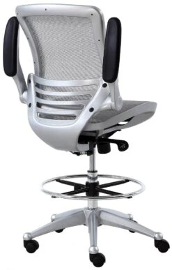Harwick Evolve All Mesh Heavy Duty Drafting Chair - Platinum Finish [2250D-GY] -Office Chairs Unlimited Shop harwick evolve all mesh heavy duty drafting chair platinum finish 2250d gy 13691922317452