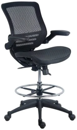 Harwick Evolve Mesh Big And Tall Drafting Chair - Dark Knight Edition [2250D-DRK] -Office Chairs Unlimited Shop harwick evolve mesh big and tall drafting chair dark knight edition 2250d drk 29253297209495