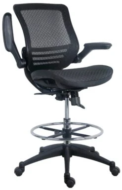 Harwick Evolve Mesh Big And Tall Drafting Chair - Dark Knight Edition [2250D-DRK] -Office Chairs Unlimited Shop harwick evolve mesh big and tall drafting chair dark knight edition 2250d drk 31567895330967