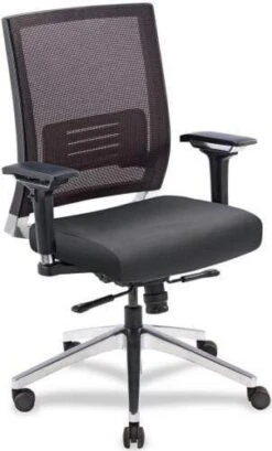 Lorell Mesh Back Office Chair With Leather Seat [90041]