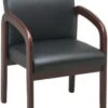 Lorell Wood Finish Office Guest Chair [60470] -Office Chairs Unlimited Shop lorell wood finish office guest chair 60470 13691988705420