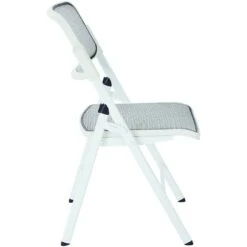Office Star Modern White Metal ProGrid Mesh Seat & Back Folding Chairs, 2 Pack [81101] -Office Chairs Unlimited Shop office star 2 modern white fabric metal progrid mesh seat back folding chairs 81101 29611296784535
