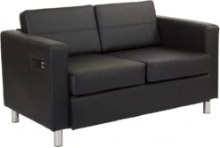 Office Star Ave Six Atlantic Loveseat Black [ATL52-R107]