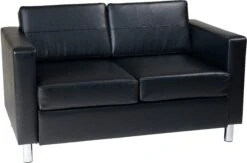 Office Star Ave Six Pacific Faux Leather Love Seat [PAC52] -Office Chairs Unlimited Shop office star ave six pacific faux leather love seat pac52 black 13865909911692