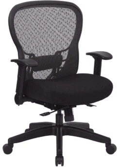 Office Star SpaceGrid Back Chair Memory Foam Mesh Seat In Black [529-M3R2N6F2]