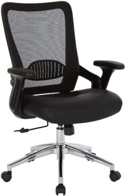 Office Star Work Smart™ Black Bonded Leather Seat Chair [EMH6921C-EC3]
