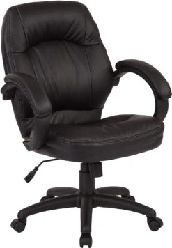 Office Star Work Smart™ Deluxe Faux Leather Managers Chair [FL605] -Office Chairs Unlimited Shop office star work smart deluxe faux leather managers chair fl605 black 13865843359884