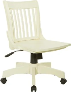 OSP Designs Deluxe Armless Wood Bankers Chair With Wood Seat [101]