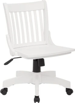 OSP Designs Deluxe Armless Wood Bankers Chair With Wood Seat [101] -Office Chairs Unlimited Shop osp designs deluxe armless wood bankers chair with wood seat 101 white 101wht 13862940541068