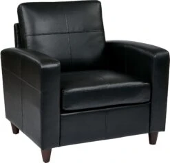 OSP Furniture® Black Or Expresso Bonded Leather Club Chair Espresso Legs [SL2811]