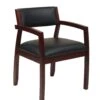 OSP Furniture® Napa Mahogany Guest Chair With Upholstered Back [NAP95MAH] -Office Chairs Unlimited Shop osp furniture napa mahogany guest chair with upholstered back nap95mah black 14224961929356