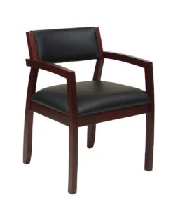 OSP Furniture® Napa Mahogany Guest Chair With Upholstered Back [NAP95MAH]