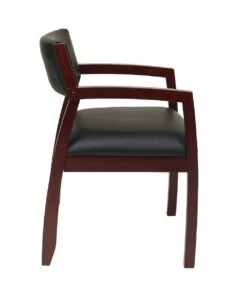 OSP Furniture® Napa Mahogany Guest Chair With Upholstered Back [NAP95MAH] -Office Chairs Unlimited Shop osp furniture napa mahogany guest chair with upholstered back nap95mah black 14224961994892