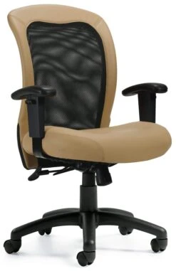 OTG™ Airflow Mid Back Mesh Ergonomic Chair [OTG11692] -Office Chairs Unlimited Shop otg trade airflow mid back mesh ergonomic chair otg11692 black parchment 14537165439116