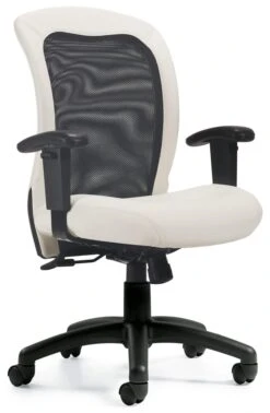 OTG™ Airflow Mid Back Mesh Ergonomic Chair [OTG11692] -Office Chairs Unlimited Shop otg trade airflow mid back mesh ergonomic chair otg11692 black white 14537158099084