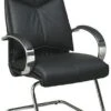 Pro Line II Black Visitor Chair Top Grain Leather [8205] -Office Chairs Unlimited Shop pro line ii black visitor chair top grain leather 8205 13691092172940