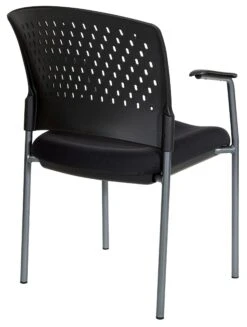 Pro Line II Titanium Finish Black Stacking Chair With Arms [8610-30] -Office Chairs Unlimited Shop pro line ii titanium finish black stacking chair with arms 8610r 30 14086182305932