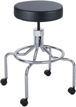 Safco® Lab Stool High Base Screw Lift Black [3433BL]