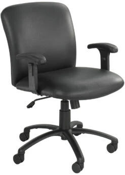 Safco Mid Back 24/7 Chair With 500 Lb. Capacity [3491] -Office Chairs Unlimited Shop safco mid back 24 7 chair with 500 lb capacity 3491 black vinyl bv adj height t shape arms 3496bl 70 29500441690263