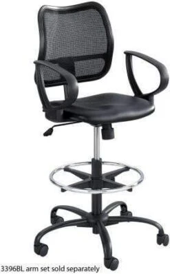 Safco Vue Mesh Back Drafting Stool [3395] -Office Chairs Unlimited Shop safco vue mesh back drafting stool 3395 black vinyl add loop arms 3396 49 carpet casters included 31685009670295