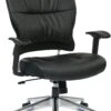 Space Seating® Black Bonded Leather Managers Chair [32-E33P918P]